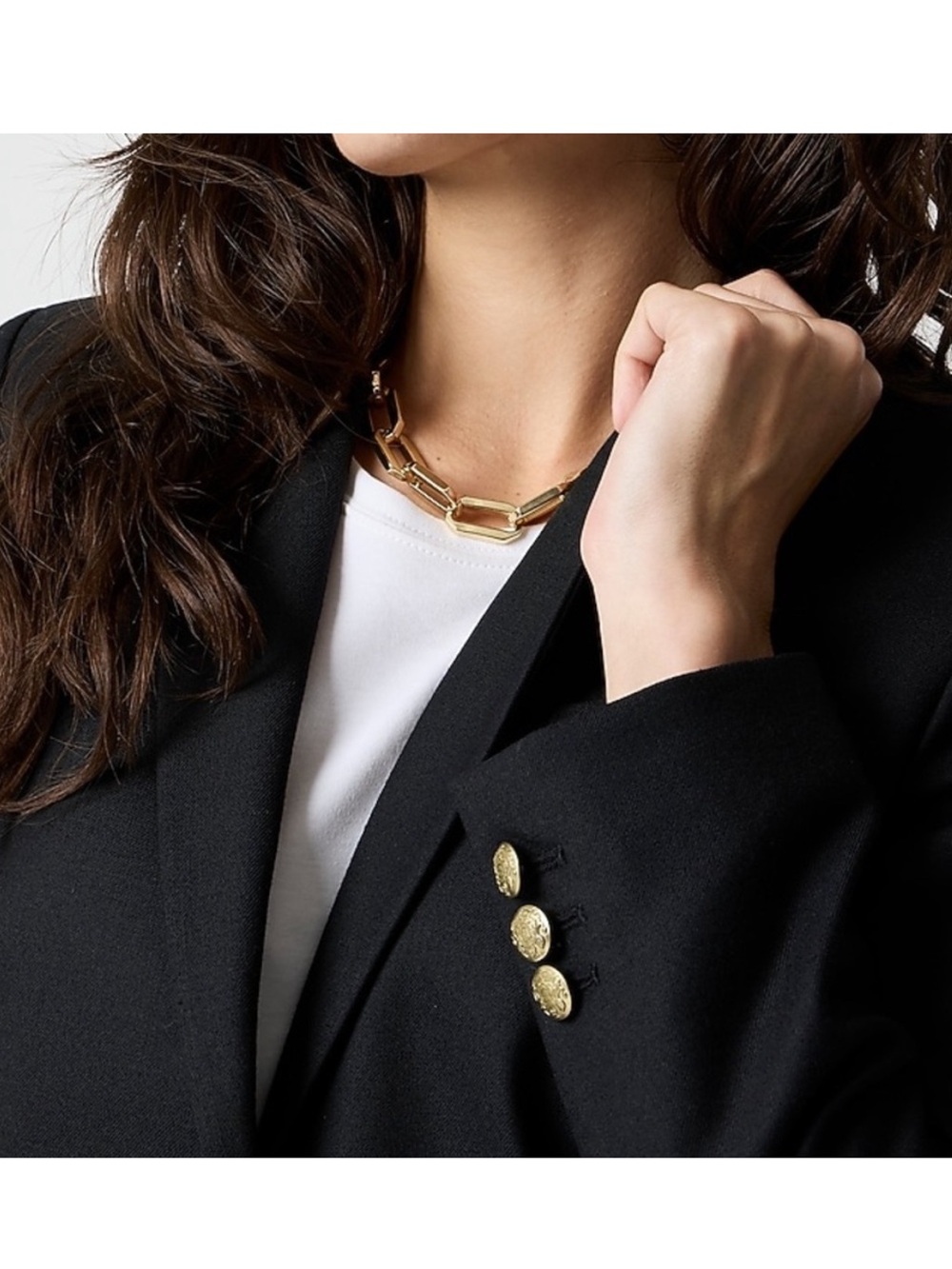 JCrew Original Schoolboy Blazer gold buttons black size 12 preppy office# AZ565 - Picture 2 of 14